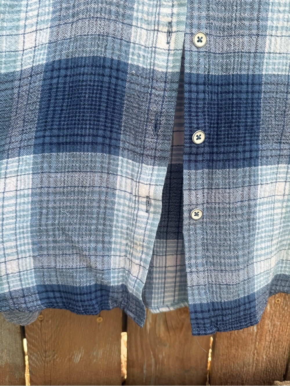 North River Women’s Blue Plaid Soft Flannel Casual Button Down Shirt Medium - Picture 5 of 11
